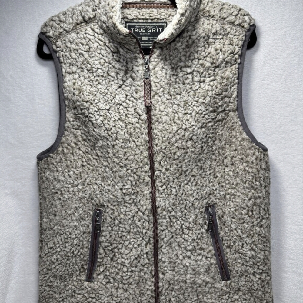 True Grit Men's Gray Sherpa Vest